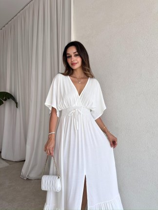 ROMME Maxi Elbise 7874 - Beyaz 