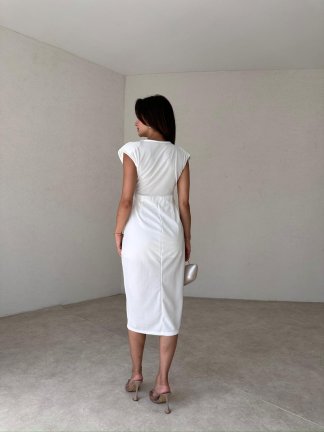 RONAN Midi Elbise 2778 - Beyaz - 3