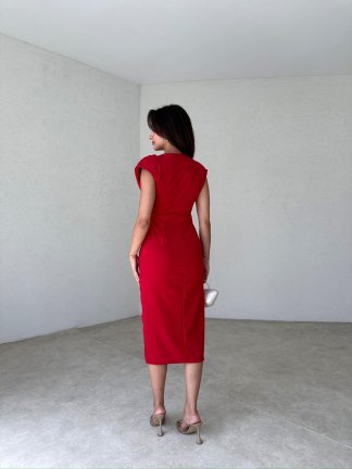RONAN Midi Elbise 2778 - Kırmızı - 3