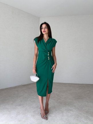 RONAN Midi Elbise 2778 - Yeşil - 2