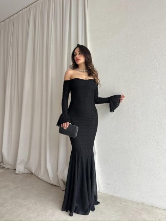 ROSALYN Elbise 9856 - Siyah 