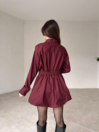 ROSCO Mini Elbise 4631 - Bordo - 3