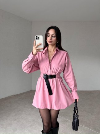 ROSCO Mini Elbise 4631 - Pembe - 3