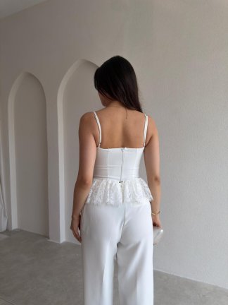 ROSELLA Bluz 8820 - Beyaz - 2