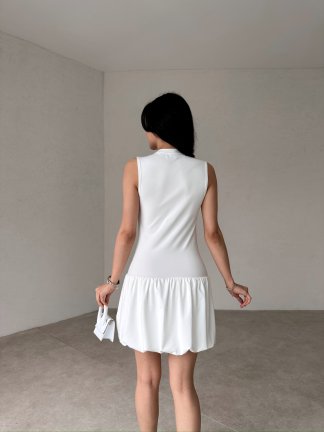 ROSENDO Mini Elbise 3458 - Beyaz - 3