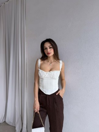 ROSİER Bluz 3032 - Beyaz 