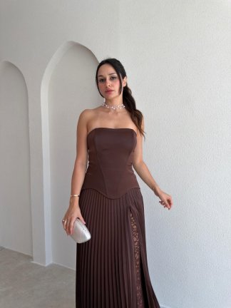 ROSY Dantel Detaylı Takım 3037 - Acı Kahve - 2
