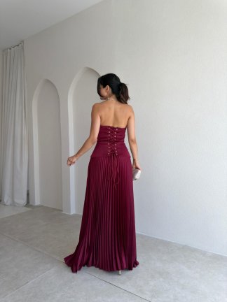 ROSY Dantel Detaylı Takım 3037 - Bordo - 3
