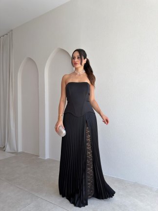 ROSY Dantel Detaylı Takım 3037 - Siyah - 1