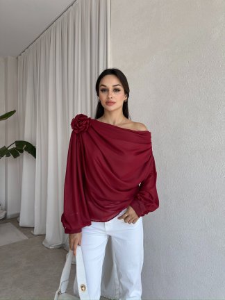 ROTİ Bluz 1598 - Bordo - 3