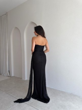 ROVENCE Maxi Elbise 4040 - Siyah - 3