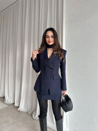 ROXİE Fularlı Takım 8707 - Lacivert 