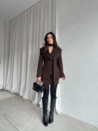 ROXİE Fularlı Takım 8707 - Acı Kahve - 3