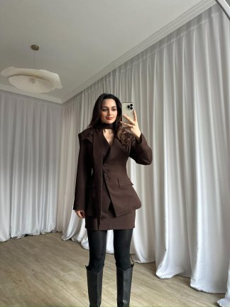 ROXİE Fularlı Takım 8707 - Acı Kahve - 2