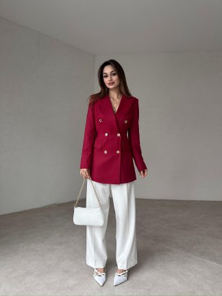 ROZZİE Ceket 8819 - Bordo - 3