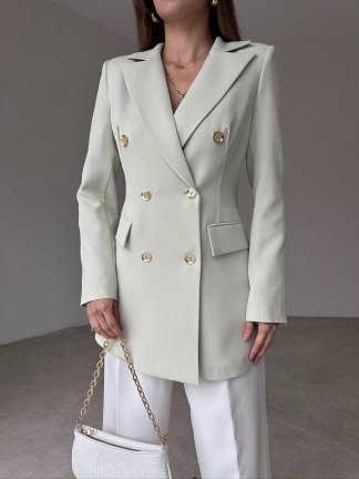 ROZZİE Ceket 8819 - Su Yeşili - 4