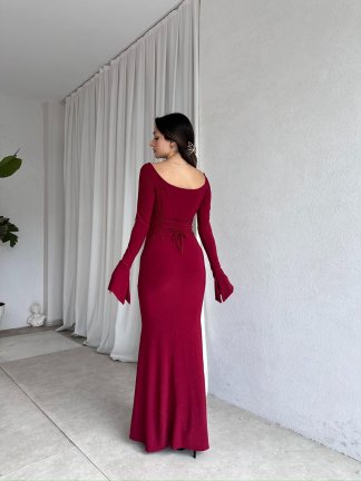 RUA Elbise 8523 - Bordo - 3