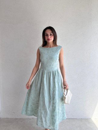 RUBEL Midi Elbise 2383 - Yeşil - 1