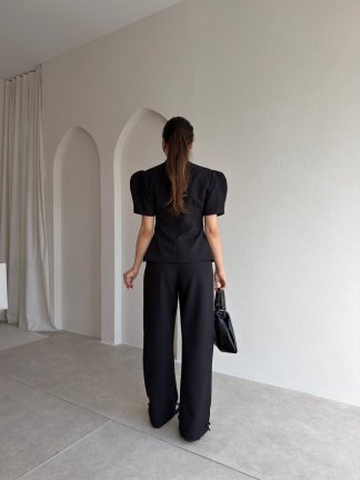 RUFİNA Vatkalı Takım 8956 - Siyah - 2