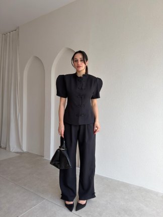 RUFİNA Vatkalı Takım 8956 - Siyah - 3