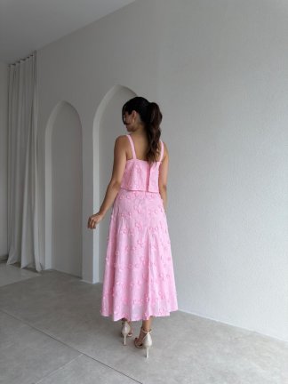 RUİNS Midi Elbise 3059 - Pembe - 3