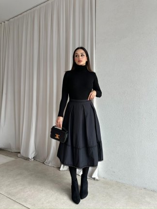 SALTA Midi Etek 4933 -Siyah - 1