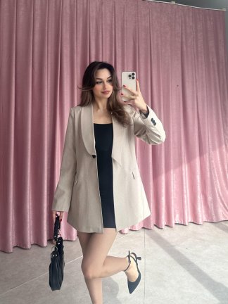 SANSA Ceket 6578 - Krem - 5