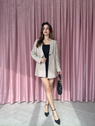 SANSA Ceket 6578 - Krem - 3