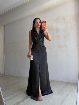 SARİELLA Maxi Elbise 3602 - Siyah - 3