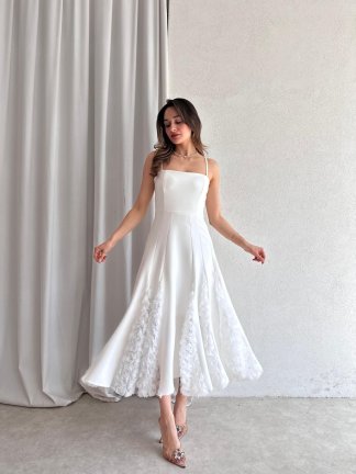 SASSAİ Midi Elbise 7833 - Beyaz - 1