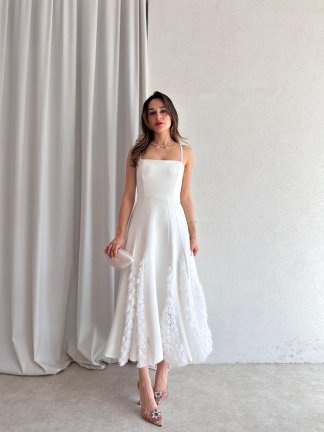 SASSAİ Midi Elbise 7833 - Beyaz - 2