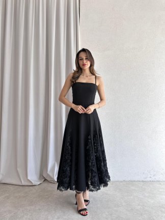 SASSAİ Midi Elbise 7833 - Siyah - 2