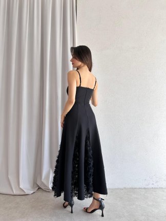 SASSAİ Midi Elbise 7833 - Siyah - 3