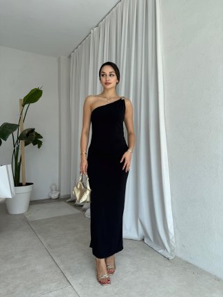 SASSY Elbise 8924- Siyah - 2