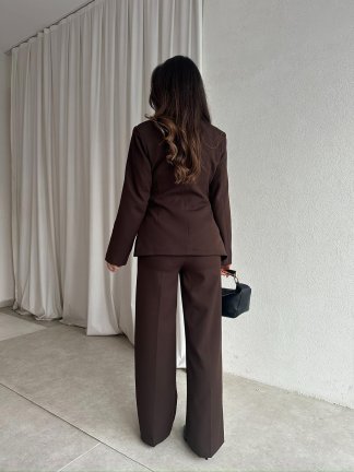 SAVAGE Kuşaklı Takım 8762 - Acı Kahve - 4