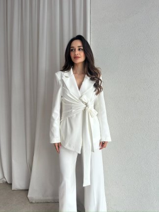 SAVAGE Kuşaklı Takım 8762 - Beyaz - 4