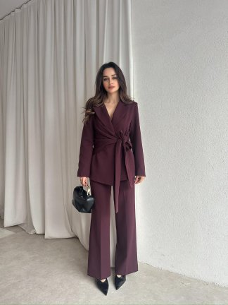 SAVAGE Kuşaklı Takım 8762 - Bordo - 1