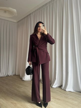 SAVAGE Kuşaklı Takım 8762 - Bordo - 3