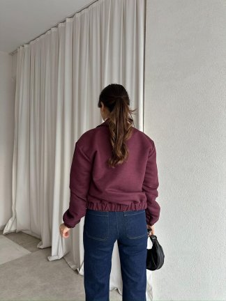 SCOOBY Bomber Ceket 8778 - Bordo - 3