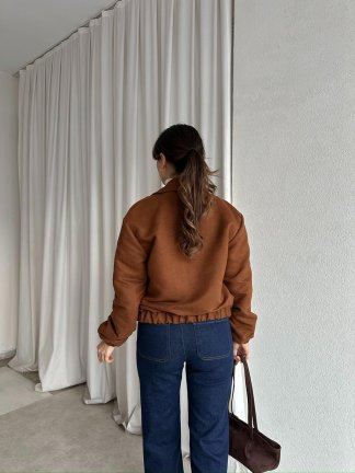 SCOOBY Bomber Ceket 8778 - Taba - 4