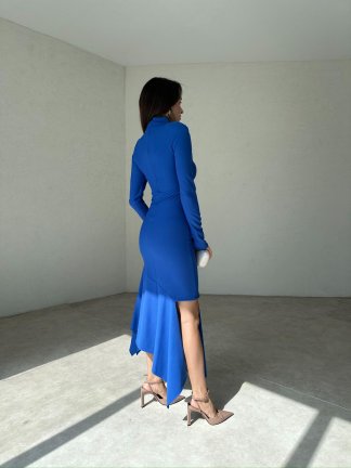 SEBASTİAN Midi Elbise 1449 - Mavi - 3