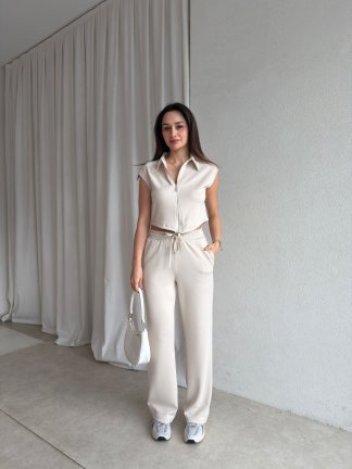 SELYNE Takım 8015 - Krem Rengi - 2