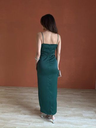 SERENİTA Maxi Elbise 3072 - Zümrüt Yeşili - 5