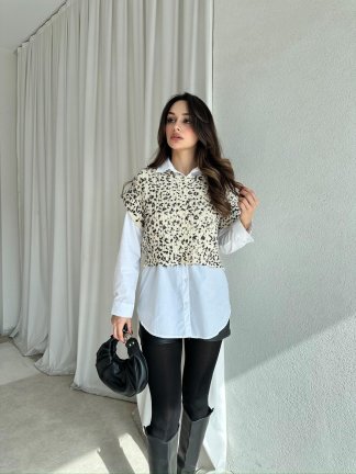 SERGEY Kazak Takım 2487 - Krem - 4