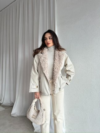 SHİFT Mont 0404 - Krem - 2