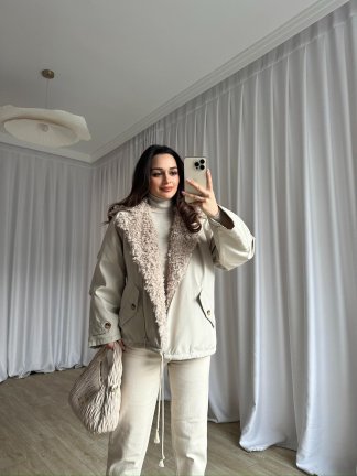 SHİFT Mont 0404 - Krem 