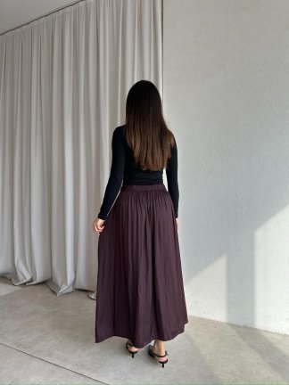 SHİNE Etek 8446 - Bordo - 3