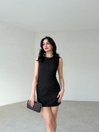 Sıfır Kol Mini JESİCA Elbise 8291 - Siyah - 2