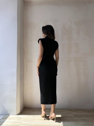 SİLANA Maxi Elbise 4790 - Siyah - 3