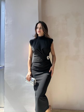 SİLANA Maxi Elbise 4790 - Siyah 